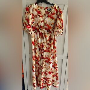 DKNY Midi Puff Sleeve Dress